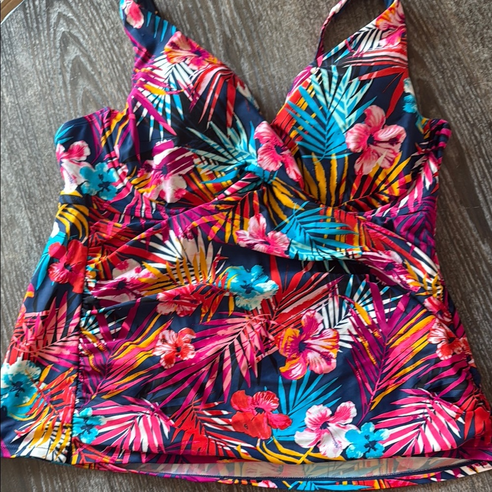Catalina Multicolor Tropical Print Tankini